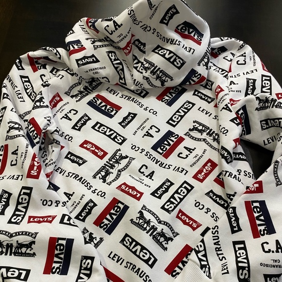 Boys Levi's Fleece Batwing Pullover Hoodie - Picture 3 of 16